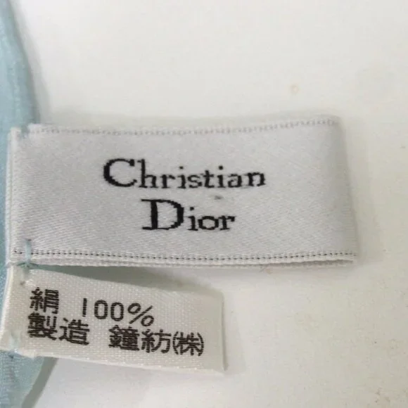 Authentic Christian Dior Floral scarf silk [Used] - Picture 6 of 6